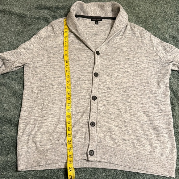 Banana Republic Men’s Gray Heather Lightweight Cardigan Size XL - Picture 3 of 5